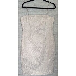 Ellen Tracy Sexy Mini Dress Gold Metallic Accented Dress Size 12